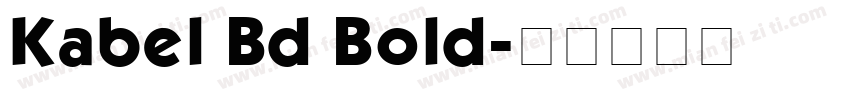 Kabel Bd Bold字体转换